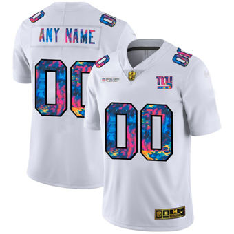 Men's New York Giants ACTIVE PLAYER Custom 2020 White Crucial Catch Limited Stitched NFL Jersey